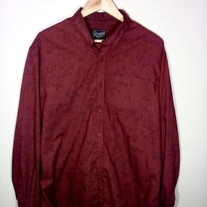 Retrofit Men's Long Sleeve Button Down Patterned Shirt